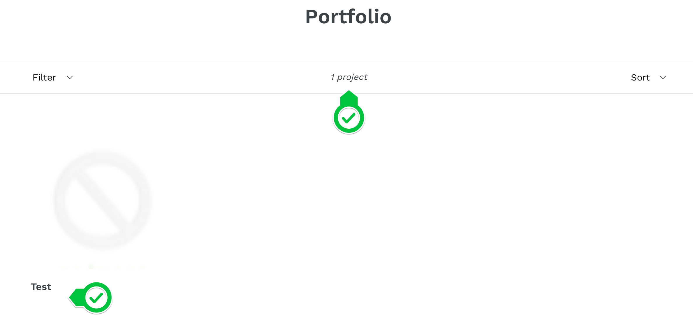 Portfolio page result screenshot